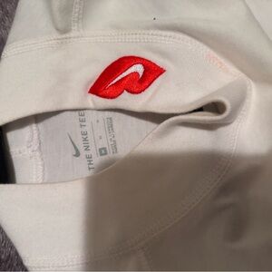 Nike White Tee with Red Swoosh